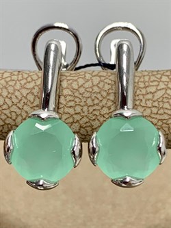 *Серьги Мятный Агат иск арт. 02-2214/ЮСЛЗ-00-257 вес 5,05 г - фото 275930 *Серьги Мятный Агат иск арт. 02-2214/ЮСЛЗ-00-257 вес 5,05 г - фото 275930