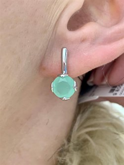 *Серьги Мятный Агат иск арт. 02-2214/ЮСЛЗ-00-257 вес 5,05 г - фото 275934 *Серьги Мятный Агат иск арт. 02-2214/ЮСЛЗ-00-257 вес 5,05 г - фото 275934