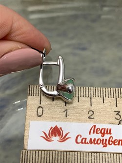 *Серьги Мятный Агат иск арт. 02-2214/ЮСЛЗ-00-257 вес 5,05 г - фото 275935 *Серьги Мятный Агат иск арт. 02-2214/ЮСЛЗ-00-257 вес 5,05 г - фото 275935