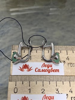 *Серьги Мятный Агат иск арт. 02-2214/ЮСЛЗ-00-257 вес 5,05 г - фото 275937 *Серьги Мятный Агат иск арт. 02-2214/ЮСЛЗ-00-257 вес 5,05 г - фото 275937