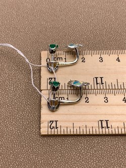 *Серьги Бабочки Пусеты Трансформеры Зеленый Агат Халцедон Эмаль арт. 02-4668-00-274-0200-68-315 вес 4,26 г - фото 275961 *Серьги Бабочки Пусеты Трансформеры Зеленый Агат Халцедон Эмаль арт. 02-4668-00-274-0200-68-315 вес 4,26 г - фото 275961