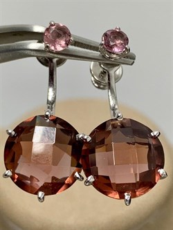 *Серьги Пусеты Трансформеры иск Морганит арт. 02-2079/0ТМК-00-767 вес 5,41 г - фото 276059 *Серьги Пусеты Трансформеры иск Морганит арт. 02-2079/0ТМК-00-767 вес 5,41 г - фото 276059