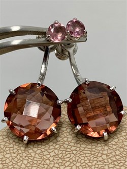 *Серьги Пусеты Трансформеры иск Морганит арт. 02-2079/0ТМК-00-767 вес 5,41 г - фото 276064 *Серьги Пусеты Трансформеры иск Морганит арт. 02-2079/0ТМК-00-767 вес 5,41 г - фото 276064