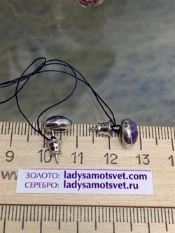 *Серьги Пусеты Чароит арт. 02-2634/0ЧРТ-00-784 вес 2 г - фото 276075 *Серьги Пусеты Чароит арт. 02-2634/0ЧРТ-00-784 вес 2 г - фото 276075