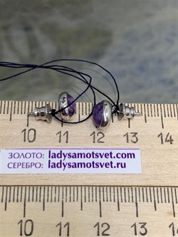 *Серьги Пусеты Чароит арт. 02-2634/0ЧРТ-00-784 вес 2 г - фото 276077 *Серьги Пусеты Чароит арт. 02-2634/0ЧРТ-00-784 вес 2 г - фото 276077