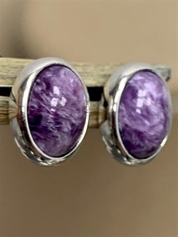 *Серьги Пусеты Чароит арт. 02-2634/0ЧРТ-00-784 вес 2 г - фото 276078 *Серьги Пусеты Чароит арт. 02-2634/0ЧРТ-00-784 вес 2 г - фото 276078