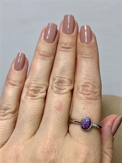 *Кольцо р.18 Чароит арт. 01-2634/0ЧРТ-00-364 вес 3,02 г - фото 276082