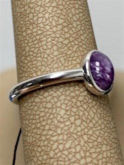 *Кольцо р.18 Чароит арт. 01-2634/0ЧРТ-00-364 вес 3,02 г - фото 276090