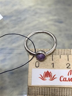 *Кольцо р.18 Чароит арт. 01-2634/0ЧРТ-00-388 вес 2,97 г - фото 276098