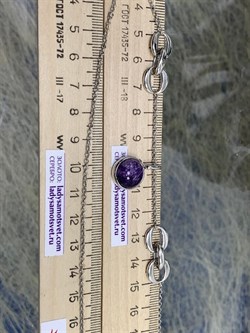 *Колье р.55-60 Чароит арт. 06-2639/0ЧРТ-00-535 вес 11,8 г - фото 276105