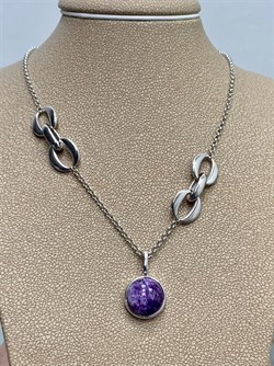 *Колье р.55-60 Чароит арт. 06-2639/0ЧРТ-00-535 вес 11,8 г - фото 276108