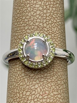 *Кольцо р.17,5 Опал Эфиопия арт. 01-2730/00ОБ-00-489 вес 3,58 г - фото 276136