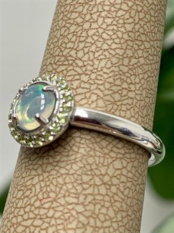 *Кольцо р.17,5 Опал Эфиопия арт. 01-2730/00ОБ-00-498 вес 3,65 г - фото 276145