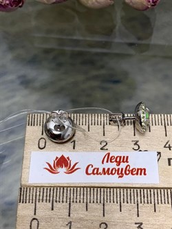 *Серьги Пусеты Опал Эфиопия арт. 02-2730/00ОБ-00-408 вес 3,58 г - фото 276162