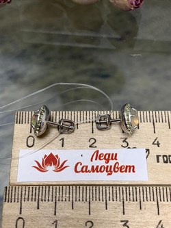 *Серьги Пусеты Опал Эфиопия арт. 02-2730/00ОБ-00-413 вес 3,63 г - фото 276171