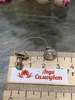 *Серьги Пусеты Опал Эфиопия арт. 02-2730/00ОБ-00-413 вес 3,63 г - фото 276172