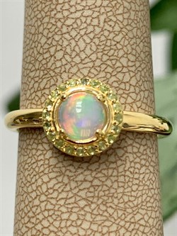 *Кольцо р.19,5 Опал Эфиопия арт. 01-2730/00ОБ-08-560 вес 4,03 г - фото 276185