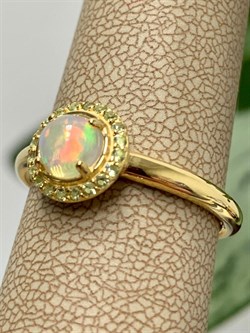 *Кольцо р.19,5 Опал Эфиопия арт. 01-2730/00ОБ-08-560 вес 4,03 г - фото 276186