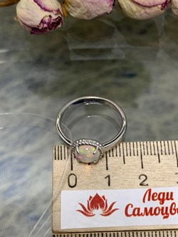 *Кольцо р.19 Опал Эфиопия арт. 01-2790/00ОБ-00-008 вес 2,65 г - фото 276212