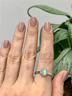 *Кольцо р.18 Опал Эфиопия арт. 01-2790/00ОБ-00-999 вес 2,32 г - фото 276229