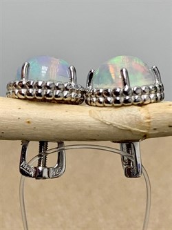 *Серьги Пусеты Опал Эфиопия арт. 02-2790/00ОБ-00-387 вес 2,19 г - фото 276256