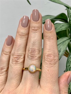 *Кольцо р.17,5 Опал Эфиопия арт. 01-2790/00ОБ-08-311 вес 2,34 г - фото 276290