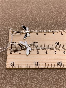 *Серьги Стрекозы Эмаль Черная арт. 02-4670-00-000-0200-71-721 вес 3,81 г - фото 276354 *Серьги Стрекозы Эмаль Черная арт. 02-4670-00-000-0200-71-721 вес 3,81 г - фото 276354