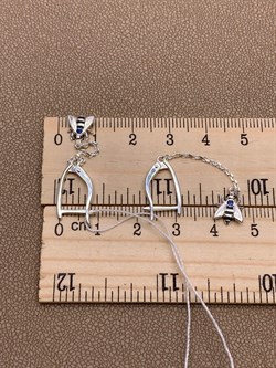 *Серьги Пчёлы Сапфир арт. 02-4650-00-102-0200-72 №20 56-883 вес 2,26 г - фото 276414 *Серьги Пчёлы Сапфир арт. 02-4650-00-102-0200-72 №20 56-883 вес 2,26 г - фото 276414