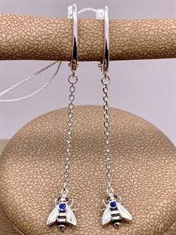 *Серьги Пчёлы Сапфир арт. 02-4650-00-102-0200-72 №20 56-883 вес 2,26 г - фото 276418 *Серьги Пчёлы Сапфир арт. 02-4650-00-102-0200-72 №20 56-883 вес 2,26 г - фото 276418