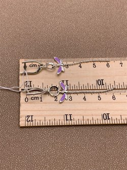 *Серьги Стрекозы Эмаль Лаванда арт. 02-4642-00-000-0200-71-882 вес 3,32 г - фото 276420 *Серьги Стрекозы Эмаль Лаванда арт. 02-4642-00-000-0200-71-882 вес 3,32 г - фото 276420