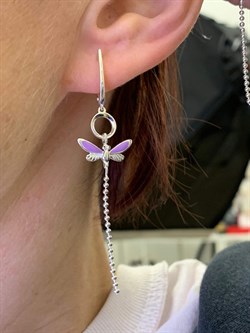 *Серьги Стрекозы Эмаль Лаванда арт. 02-4642-00-000-0200-71-882 вес 3,32 г - фото 276422 *Серьги Стрекозы Эмаль Лаванда арт. 02-4642-00-000-0200-71-882 вес 3,32 г - фото 276422