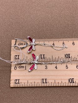 *Серьги Стрекозы Эмаль Красная арт. 02-4670-02-000-0200-71-772 вес 3,77 г - фото 276437 *Серьги Стрекозы Эмаль Красная арт. 02-4670-02-000-0200-71-772 вес 3,77 г - фото 276437