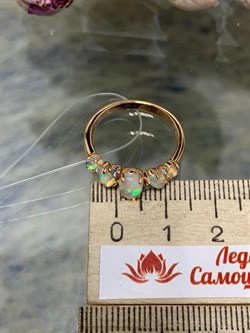 *Кольцо р.18 Опал Эфиопия арт. 01-2722/00ОБ-06-393 вес 2,57 г - фото 276447