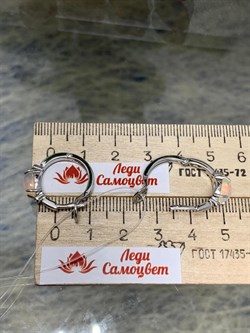 *Серьги Конго Опал Эфиопия арт. 02-2723/00ОБ-00-606 вес 4,48 г - фото 276471