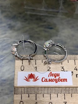 *Серьги Конго Опал Эфиопия арт. 02-2723/00ОБ-00-606 вес 4,48 г - фото 276472