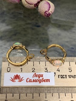 *Серьги Конго Опал Эфиопия арт. 02-2723/00ОБ-08-807 вес 4,5 г - фото 276511