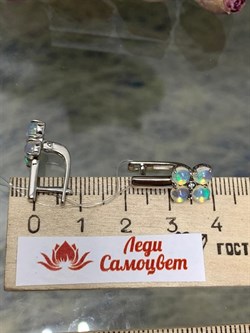 *Серьги Опал Эфиопия арт. 02-2728/00ОБ-00-366 вес 3,36 г - фото 276536