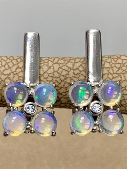 *Серьги Опал Эфиопия арт. 02-2728/00ОБ-00-366 вес 3,36 г - фото 276537