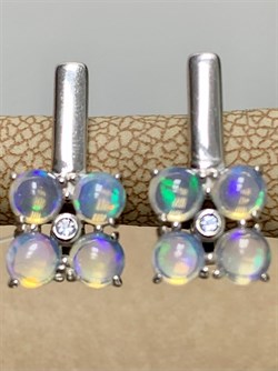 *Серьги Опал Эфиопия арт. 02-2728/00ОБ-00-366 вес 3,36 г - фото 276541