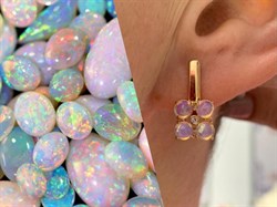 *Серьги Опал Эфиопия арт. 02-2728/00ОБ-06-244 вес 3,36 г - фото 276555