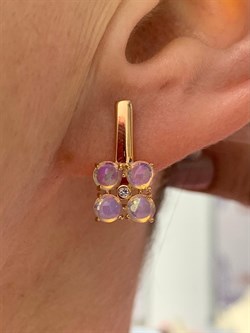 *Серьги Опал Эфиопия арт. 02-2728/00ОБ-06-244 вес 3,36 г - фото 276557