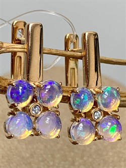 *Серьги Опал Эфиопия арт. 02-2728/00ОБ-06-244 вес 3,36 г - фото 276561