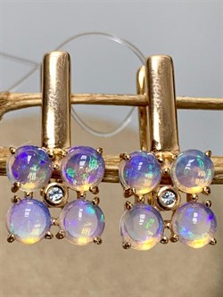 *Серьги Опал Эфиопия арт. 02-2728/00ОБ-06-244 вес 3,36 г - фото 276562