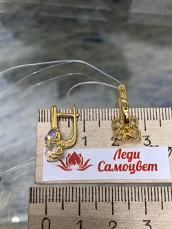 *Серьги Опал Эфиопия арт. 02-2728/00ОБ-08-319 вес 3,3 г - фото 276584