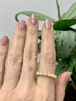 *Кольцо р.19 Опал Эфиопия арт. 01-2731/00ОБ-08-584 вес 2,66 г - фото 276602