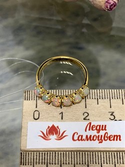 *Кольцо р.19 Опал Эфиопия арт. 01-2731/00ОБ-08-584 вес 2,66 г - фото 276607