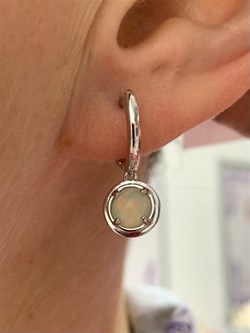 *Серьги Конго Опал Эфиопия арт. 02-2732/00ОБ-00-619 вес 3,72 г - фото 276626