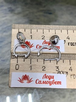 *Серьги Конго Опал Эфиопия арт. 02-2732/00ОБ-00-619 вес 3,72 г - фото 276628