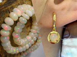 *Серьги Конго Опал Эфиопия арт. 02-2732/00ОБ-08-677 вес 3,73 г - фото 276663