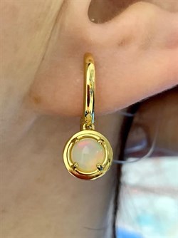 *Серьги Конго Опал Эфиопия арт. 02-2732/00ОБ-08-677 вес 3,73 г - фото 276664
